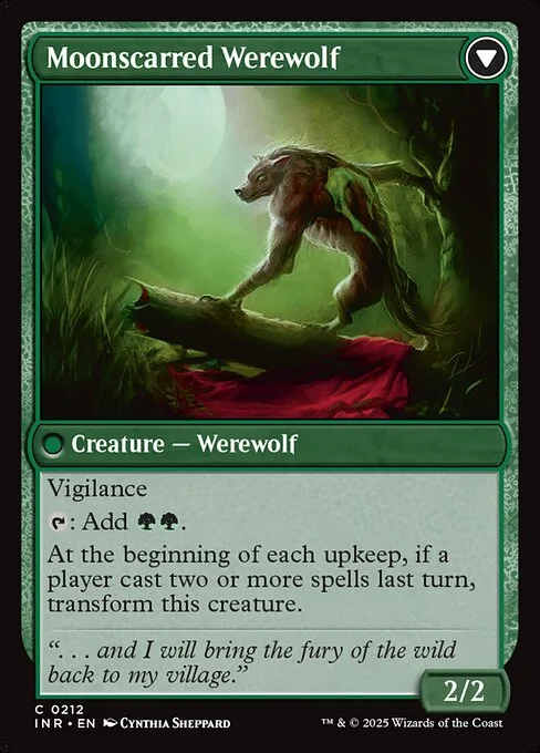 Scorned Villager // Moonscarred Werewolf (back)