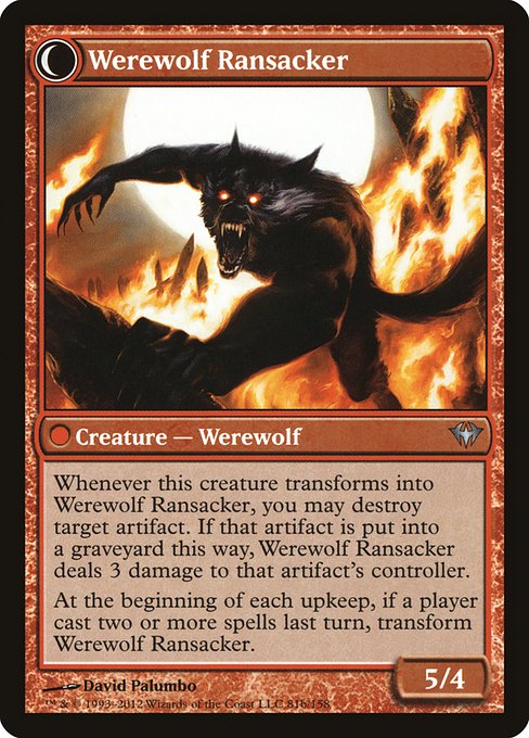 Afflicted Deserter // Werewolf Ransacker (back)