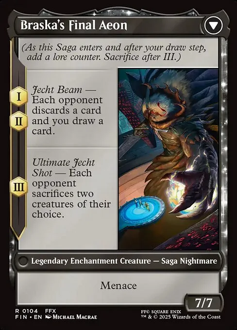 Jecht, Reluctant Guardian // Braska's Final Aeon (back)