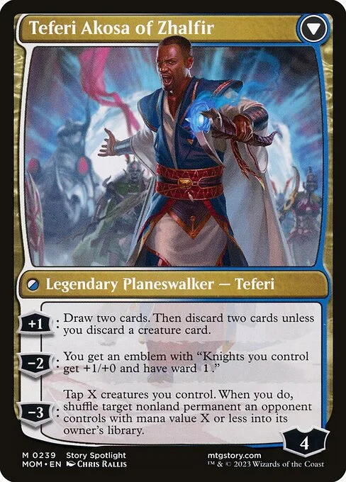 Invasion of New Phyrexia // Teferi Akosa of Zhalfir (back)