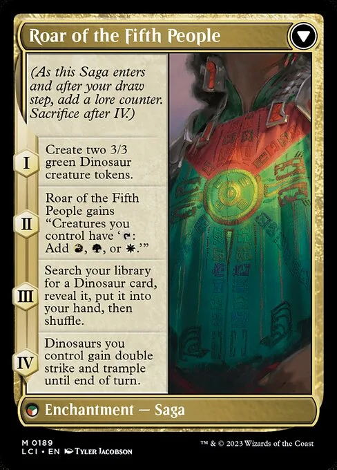 Huatli, Poet of Unity // Roar of the Fifth People (back)