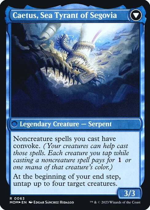Invasion of Segovia // Caetus, Sea Tyrant of Segovia (back)