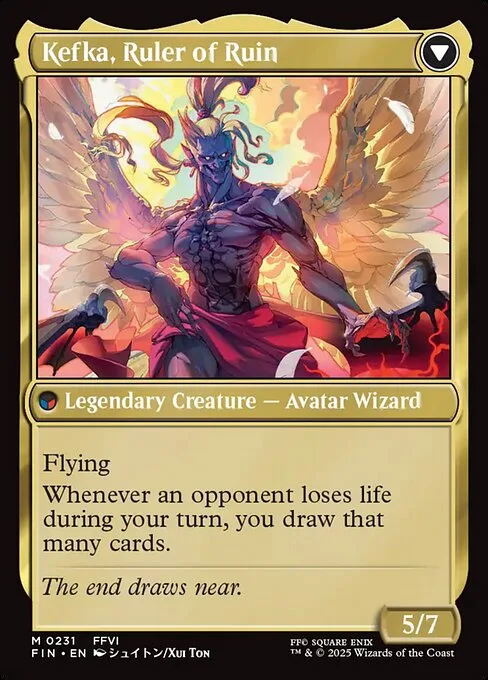 Kefka, Court Mage // Kefka, Ruler of Ruin (back)