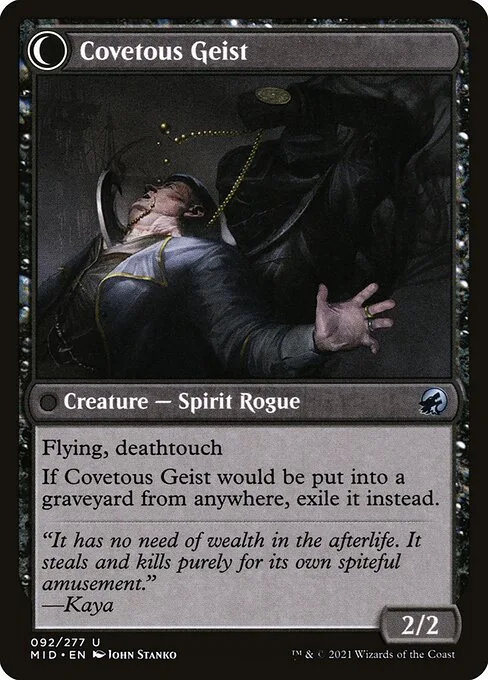 Covert Cutpurse // Covetous Geist (back)