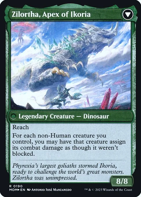 Invasion of Ikoria // Zilortha, Apex of Ikoria (back)