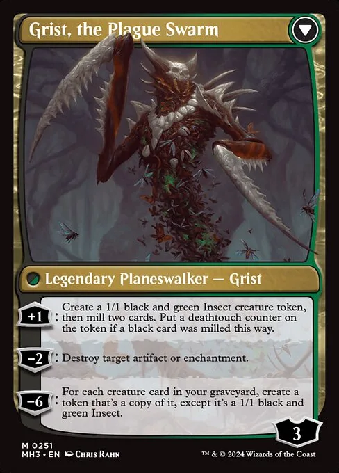 Grist, Voracious Larva // Grist, the Plague Swarm (back)