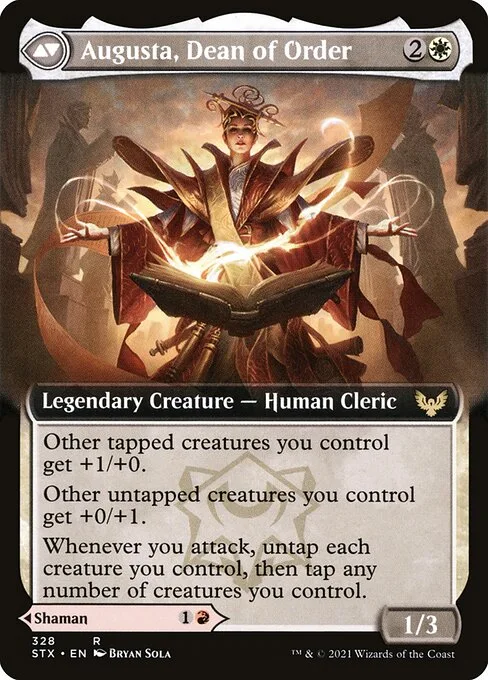 Plargg, Dean of Chaos // Augusta, Dean of Order (back)