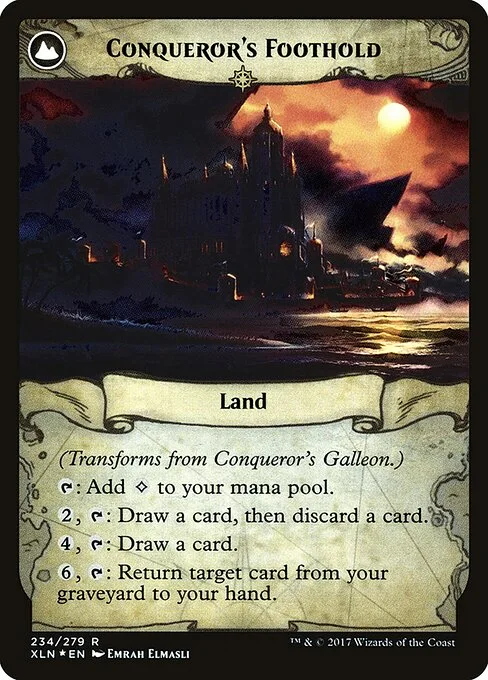 Conqueror's Galleon // Conqueror's Foothold (back)