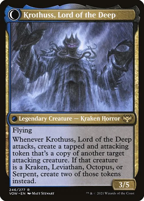 Runo Stromkirk // Krothuss, Lord of the Deep (back)