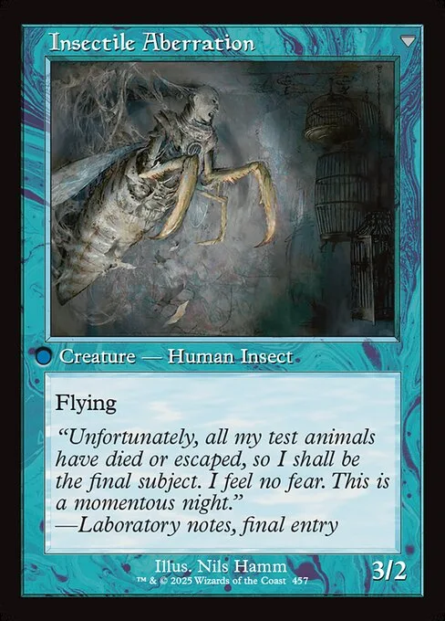 Delver of Secrets // Insectile Aberration (back)