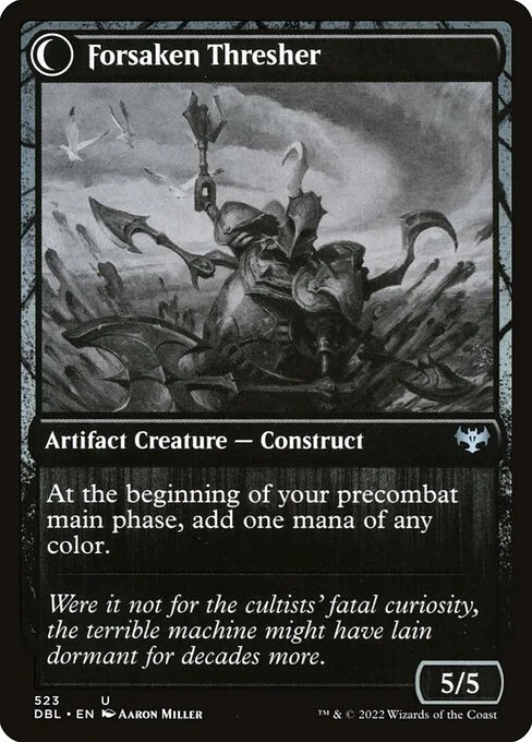 Foreboding Statue // Forsaken Thresher (back)
