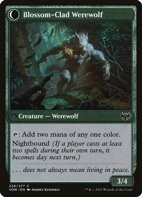 Weaver of Blossoms // Blossom-Clad Werewolf (back)
