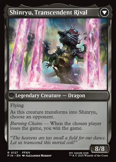 Zenos yae Galvus // Shinryu, Transcendent Rival (back)