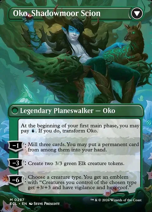Oko, Lorwyn Liege // Oko, Shadowmoor Scion (back)