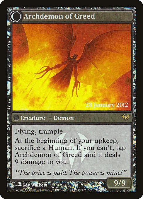 Ravenous Demon // Archdemon of Greed (back)