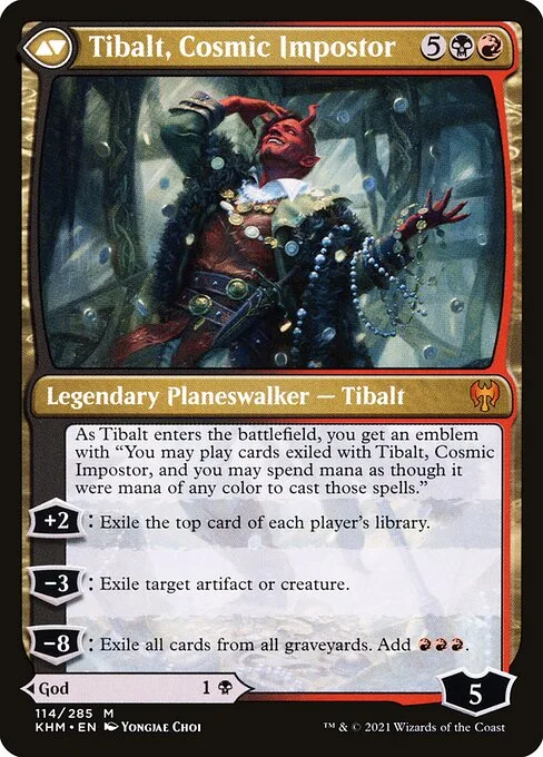 Valki, God of Lies // Tibalt, Cosmic Impostor (back)