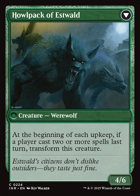 Villagers of Estwald // Howlpack of Estwald (back)