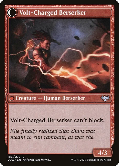 Voltaic Visionary // Volt-Charged Berserker (back)