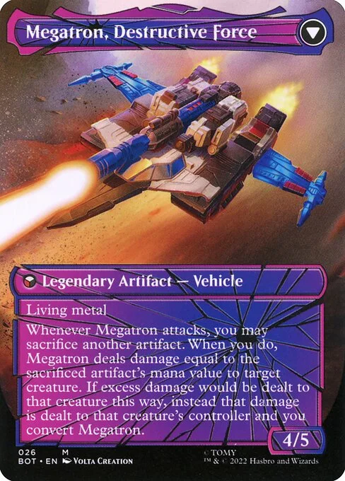 Megatron, Tyrant // Megatron, Destructive Force (back)