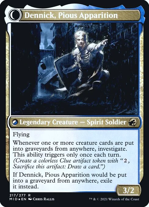 Dennick, Pious Apprentice // Dennick, Pious Apparition (back)