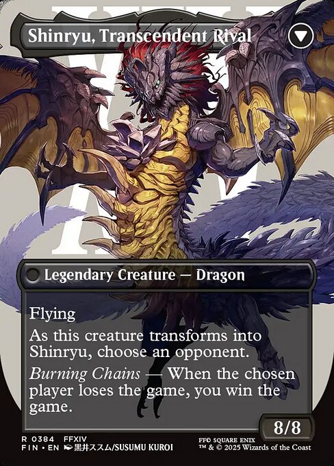 Zenos yae Galvus // Shinryu, Transcendent Rival (back)