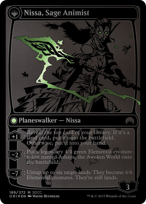 Nissa, Vastwood Seer // Nissa, Sage Animist (back)