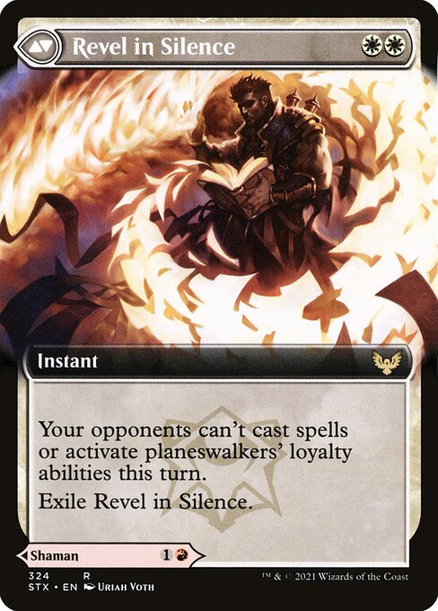 Flamescroll Celebrant // Revel in Silence (back)