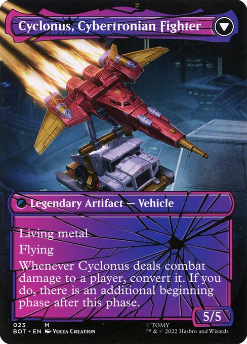 Cyclonus, the Saboteur // Cyclonus, Cybertronian Fighter (back)